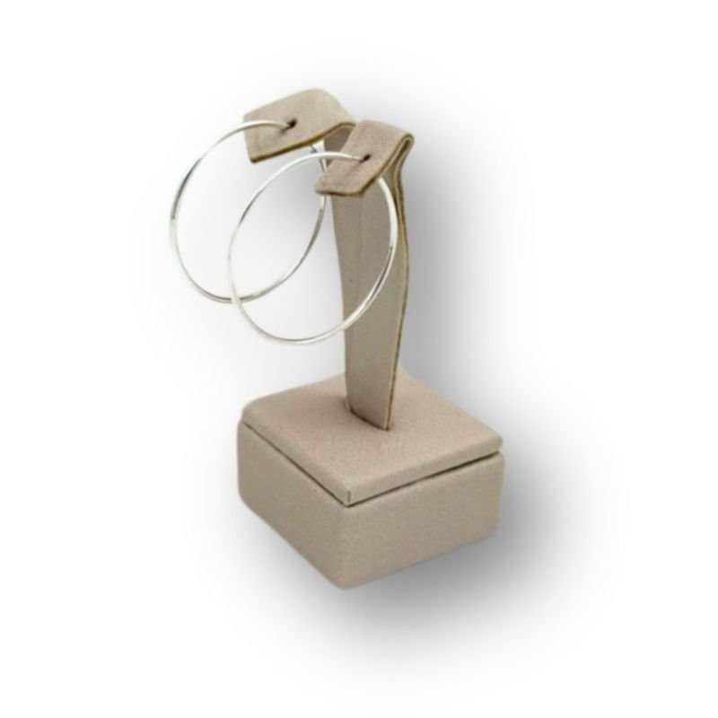 Brincos Argola Prata Lisa 4 CM