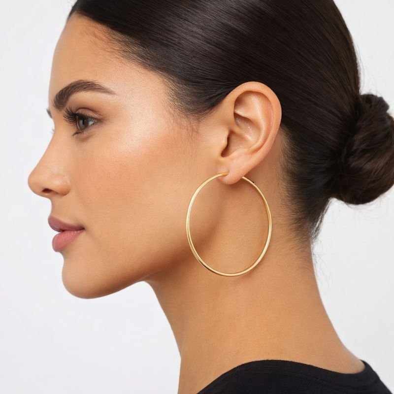 Brincos Dourado Argola 5 CM