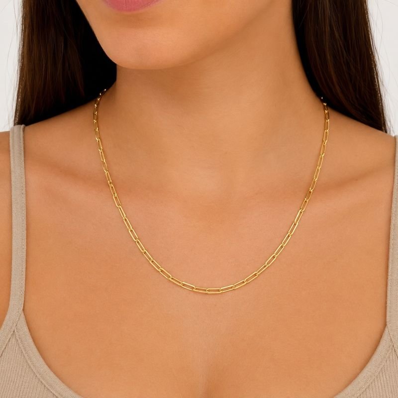 Gargantilha Dourada Cartier 2 mm