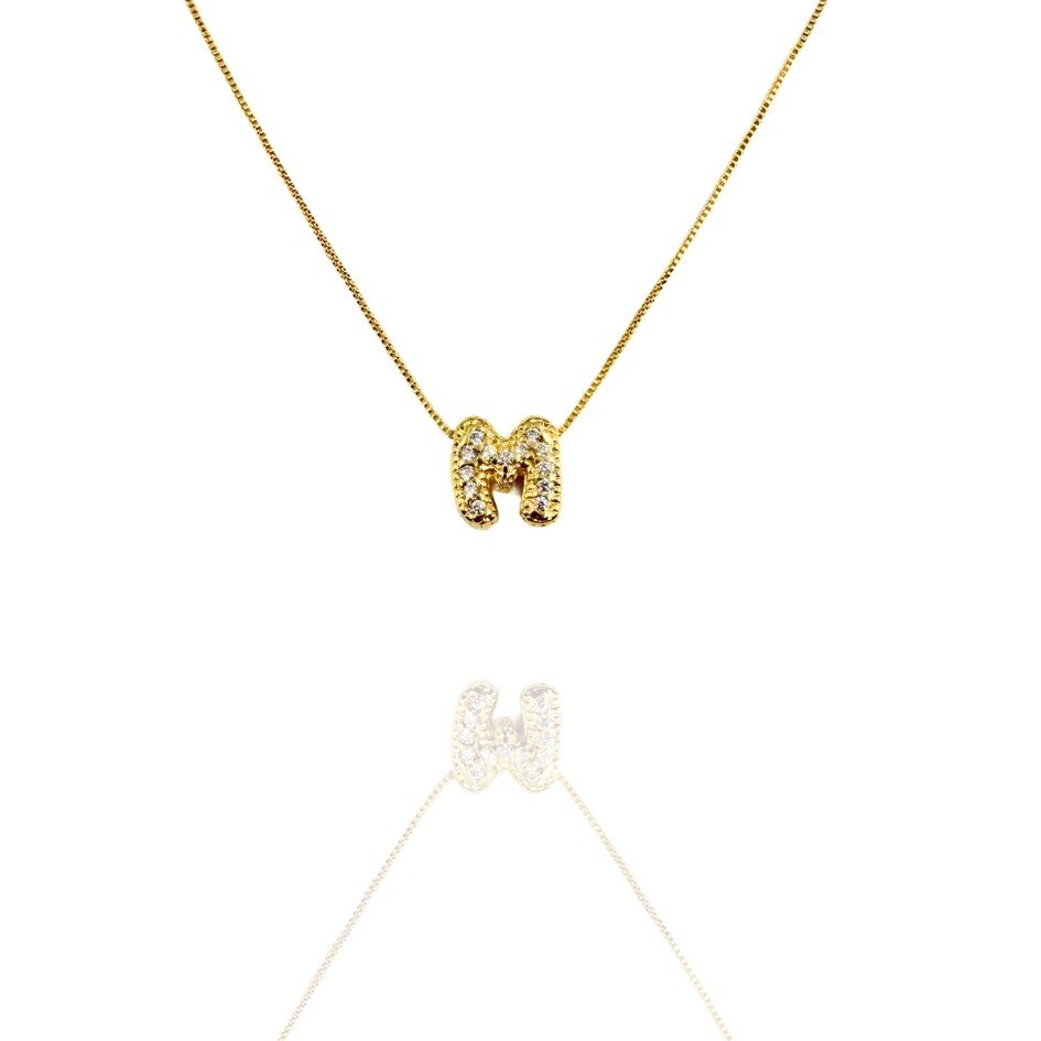 Gargantilha Dourada Letras