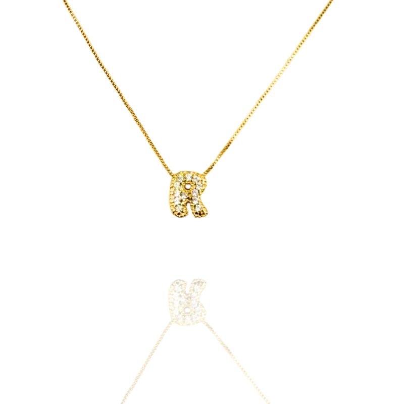 Gargantilha Dourada Letras