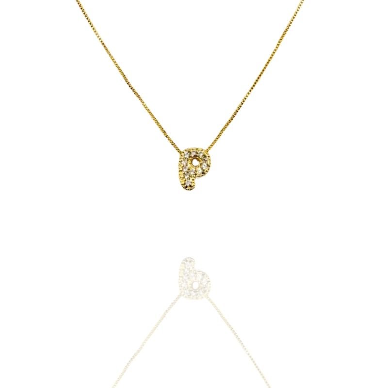 Gargantilha Dourada Letras