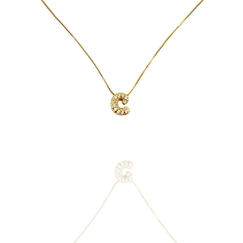 Gargantilha Dourada Letras