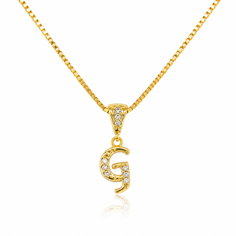 Gargantilha Dourada Letras