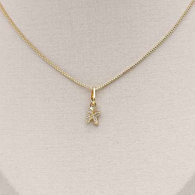 Gargantilha Letras Zircônias