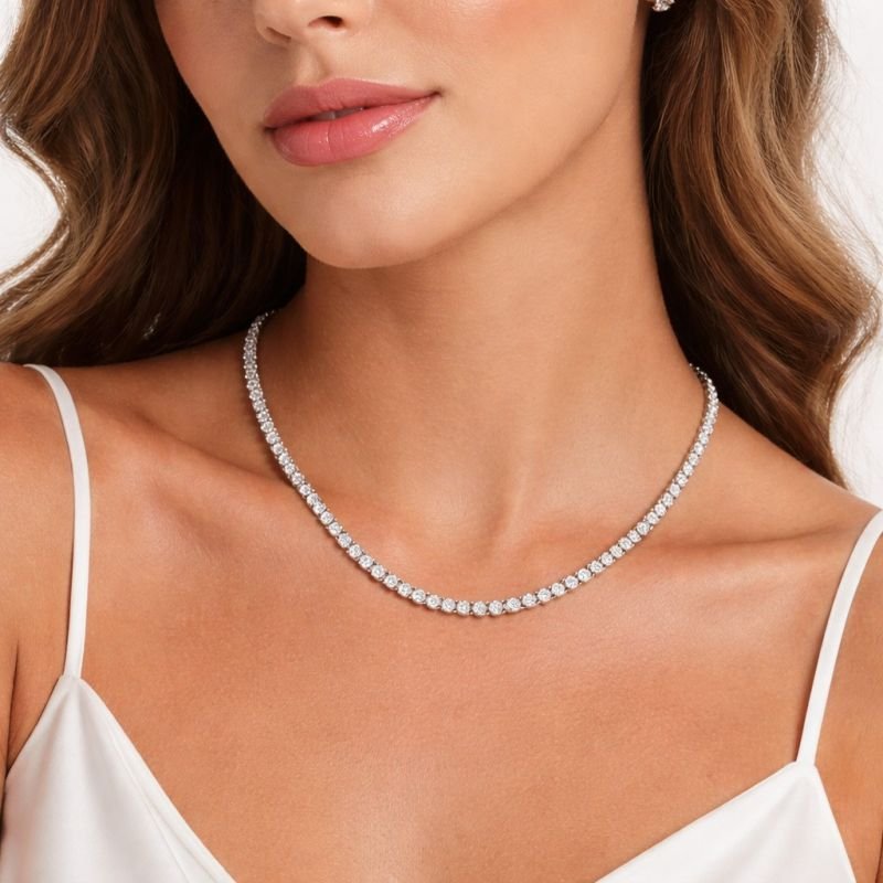 Gargantilha Prata Choker Riviera 40 cm