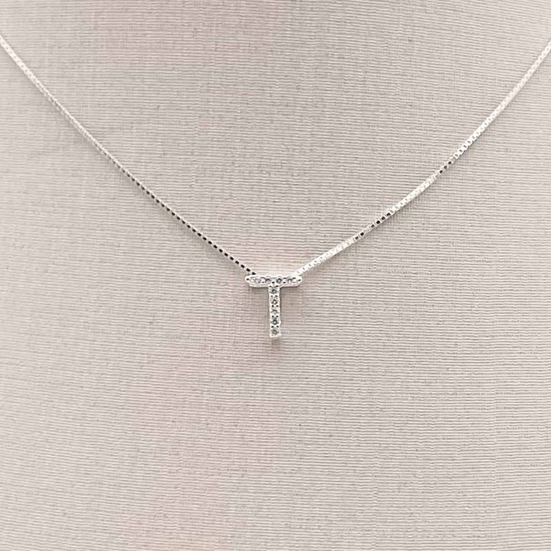 Gargantilha Prata Letras