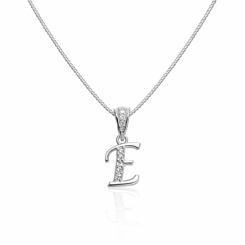 Gargantilha Prata Letras com Zircônias