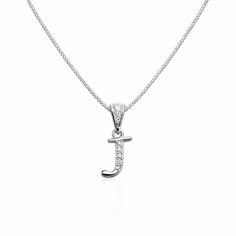 Gargantilha Prata Letras com Zircônias