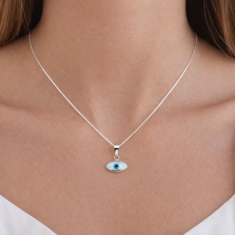 Gargantilha Prata Olho Grego