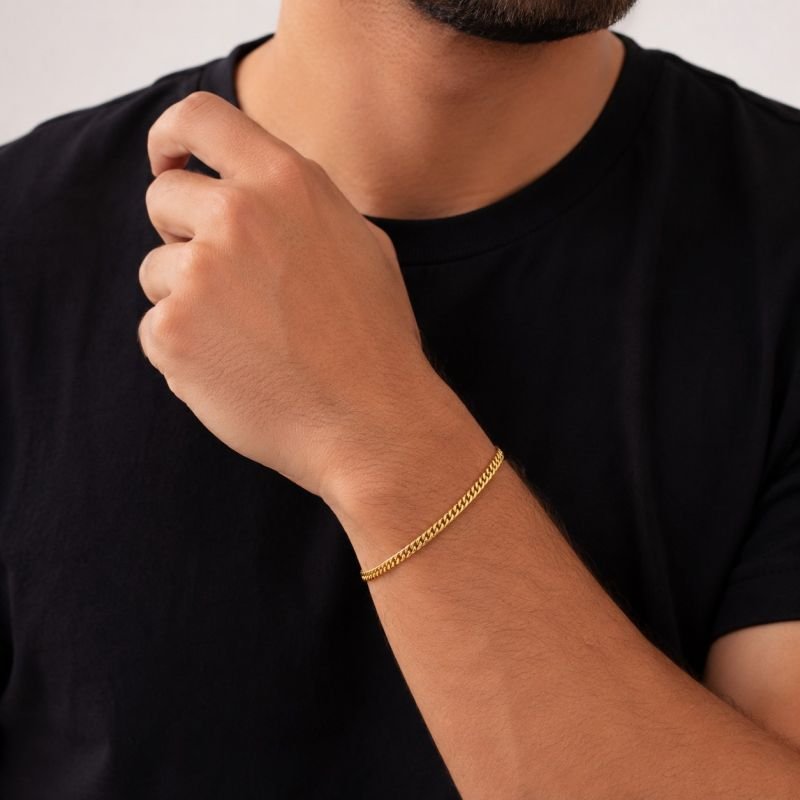 Pulseira Dourada Grumet 3 MM