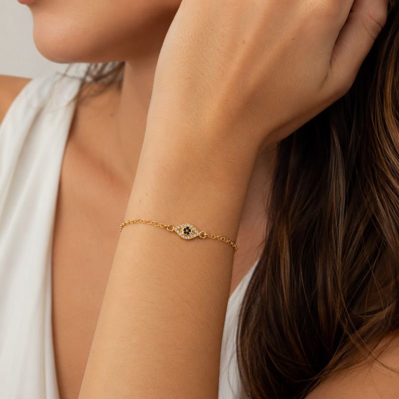 Pulseira Dourada Olho Grego