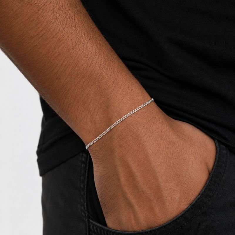 Pulseira Prata Grumet 2 mm